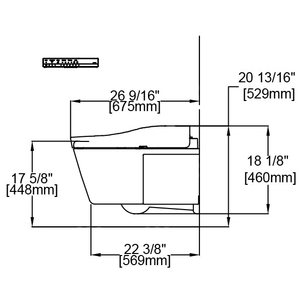 NEOREST EW  Washlet Wall-Hung Toilet with DuoFit In-wall Tank & Auto Open / Close / Flush