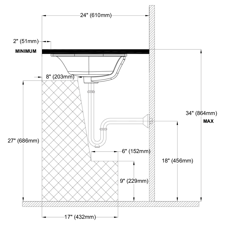 LT483G#12 - Maris Undercounter Lavatory Sink - Sedona Beige