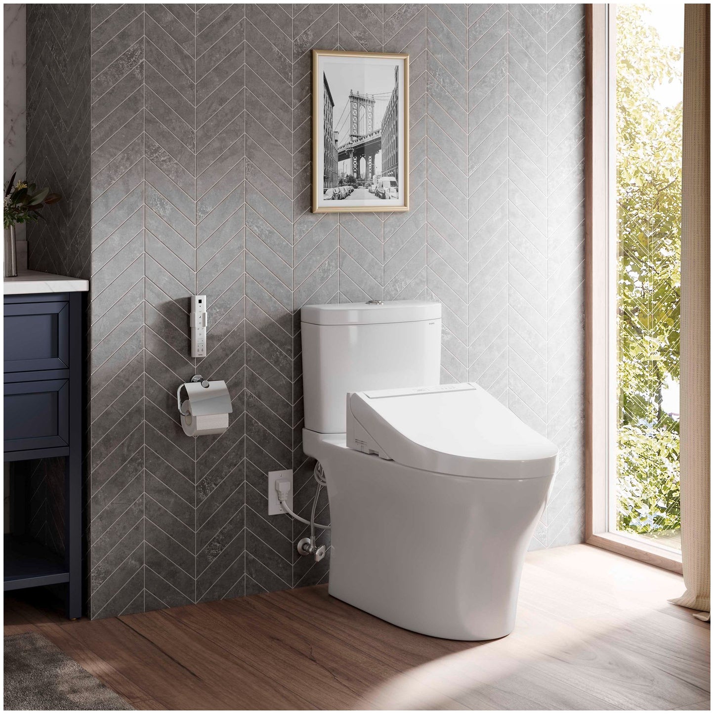 MW4463084CEMGN#01 - Aquia IV Washlet+ C5 Two Piece Toilet - 1.28 / 0.9 GPF - White