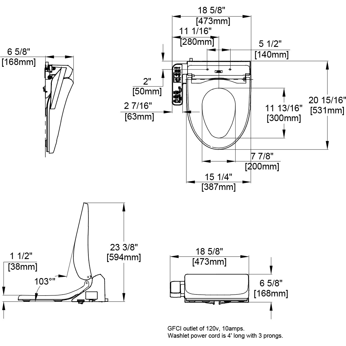 SW3004#01 - Washlet A2 - Elongated