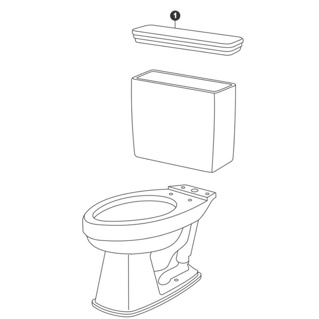 TCU424CRS#01 - Toilet Tank Lid for ST424S Promenade Toilets - Cotton