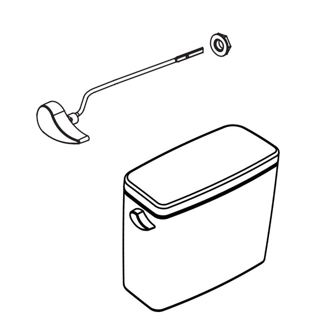 THU808#BN-A - Drake Trip Lever Handle - Brushed Nickel