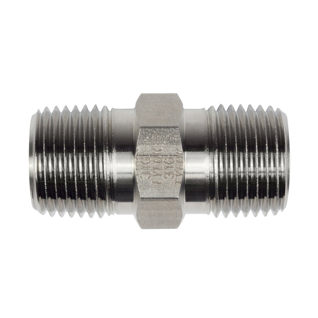 SS-12-1HN - Stainless 3/4" MNPT x 3/4" MNPT Straight Pipe Fitting