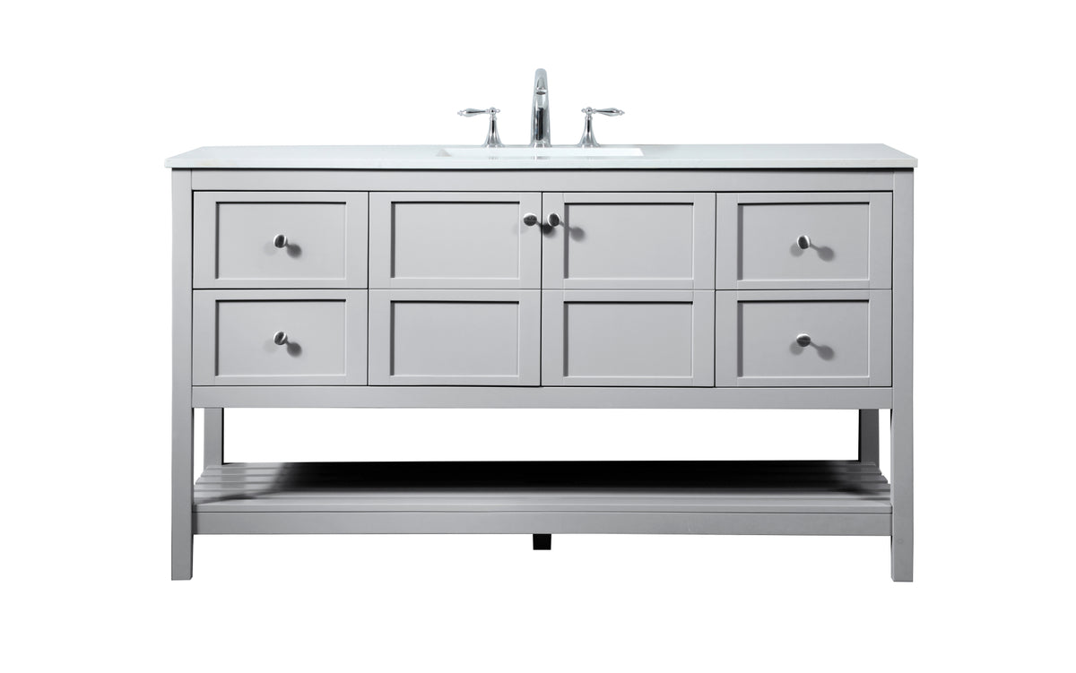 VF16460GR 60" Single Bathroom Vanity in Grey