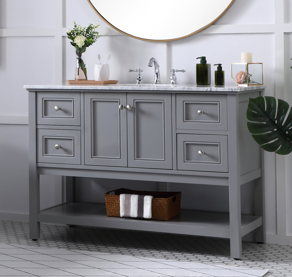 VF27048GR 48" Single Bathroom Vanity Set in Grey