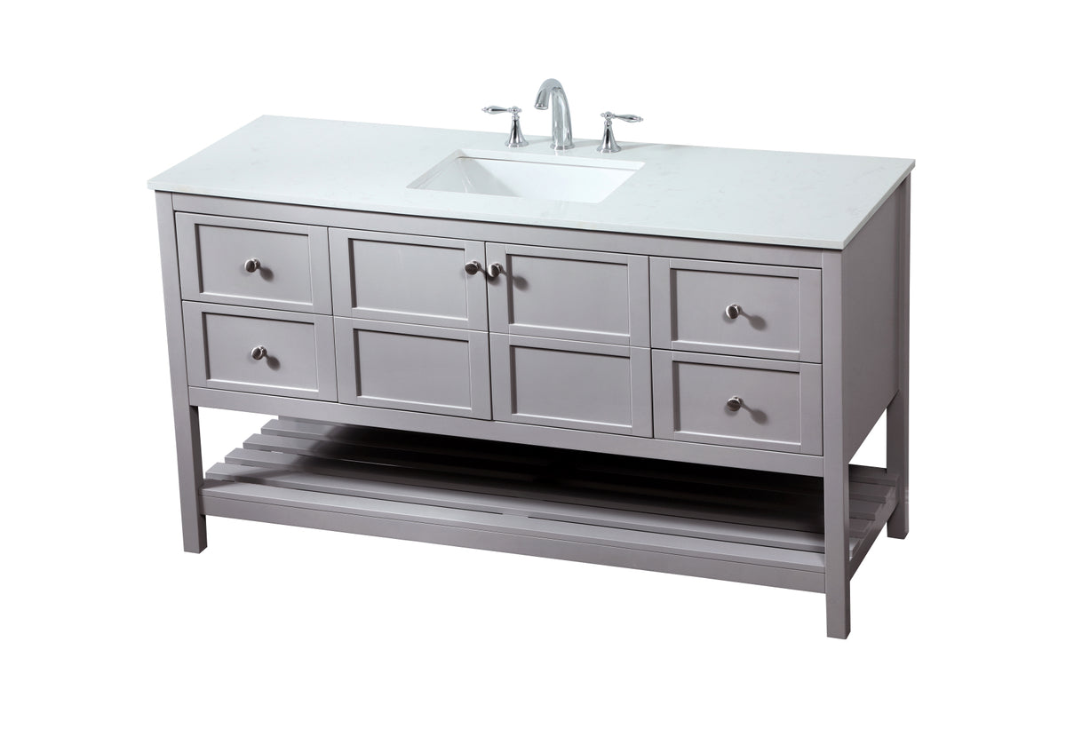 VF16460GR 60" Single Bathroom Vanity in Grey