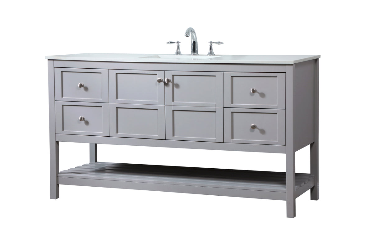 VF16460GR 60" Single Bathroom Vanity in Grey