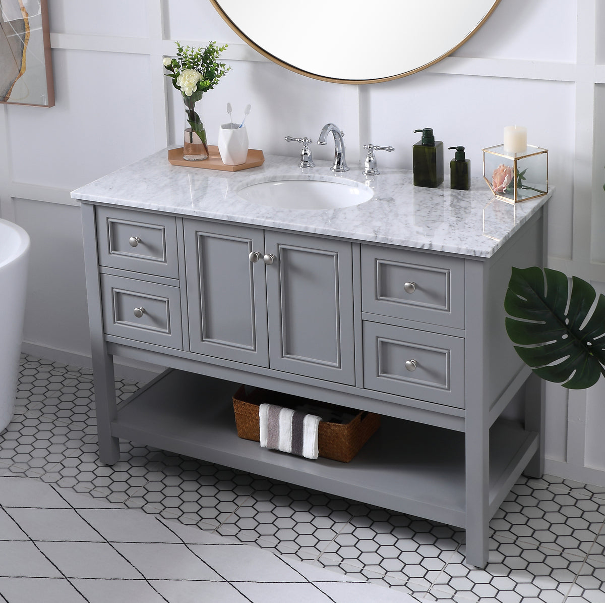 VF27048GR 48" Single Bathroom Vanity Set in Grey