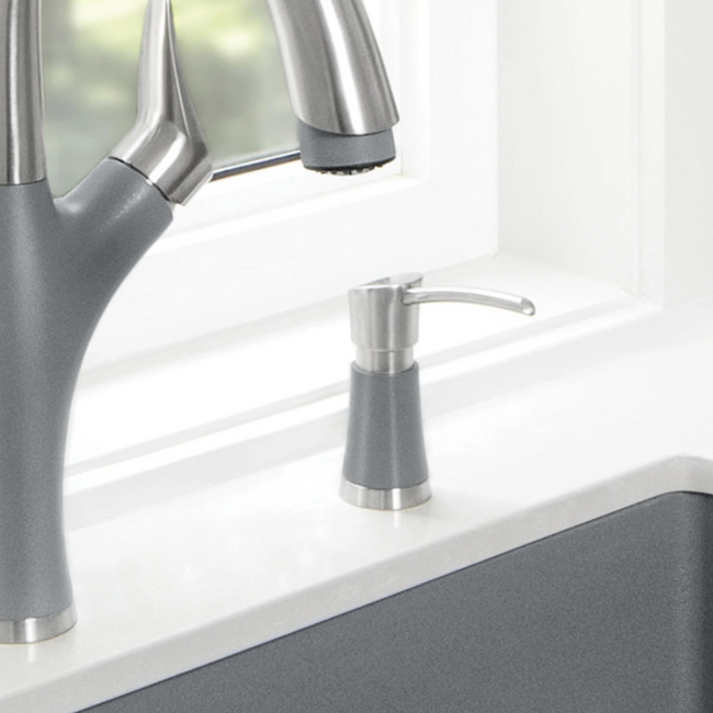 443037 - Artona Soap Dispenser - PVD Steel/Soft White