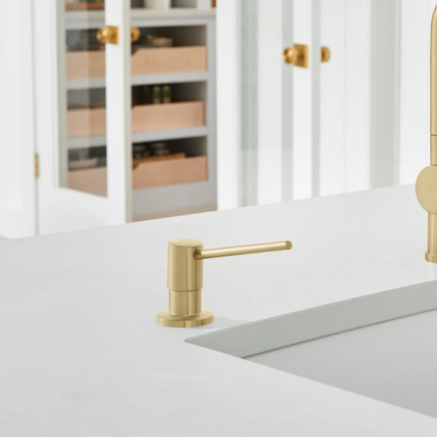 442989 - Torre Soap Dispenser - Satin Gold