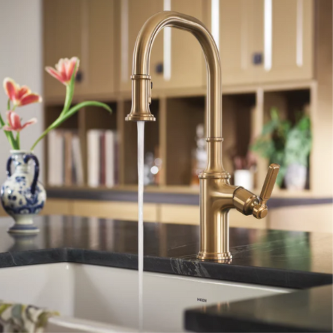 7770BZG - Smyth One-Handle High Arc Pulldown Kitchen Faucet - Bronzed Gold