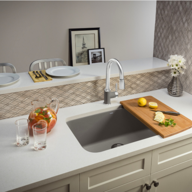 442942 - Valea SILGRANIT 32" Super Single Undermount Kitchen Sink - Coal Black