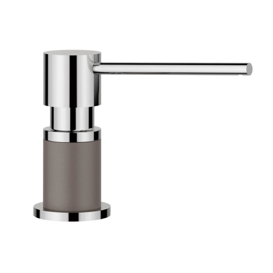 443044 - Lato Soap Dispenser - Chrome/Volcano Gray