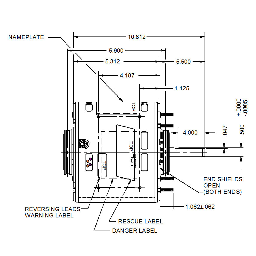 5460 - RESCUE 1/6 - 1/2 HP Blower Motor