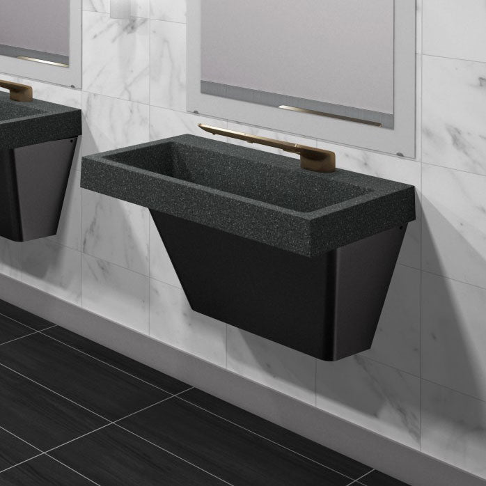 Verge Lavatory System with WashBar Technology - Black Sea
