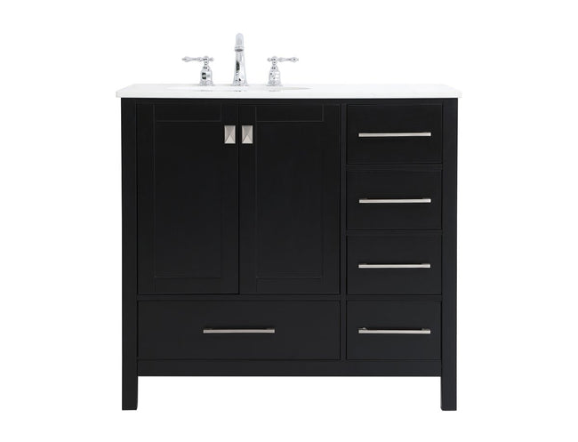 VF18836BK 36" Single Bathroom Vanity in Black