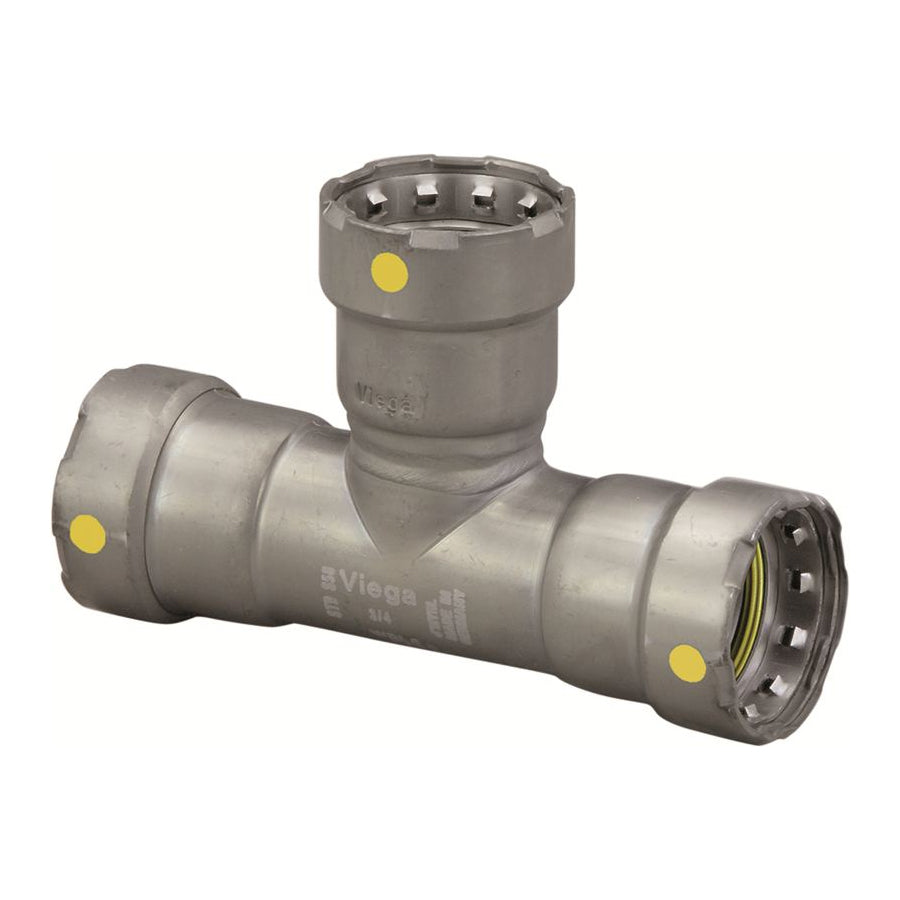 25381 - 2" x 2" x 1/2" MegaPressG Tee- Carbon Steel - Zinc-Nickel Coating