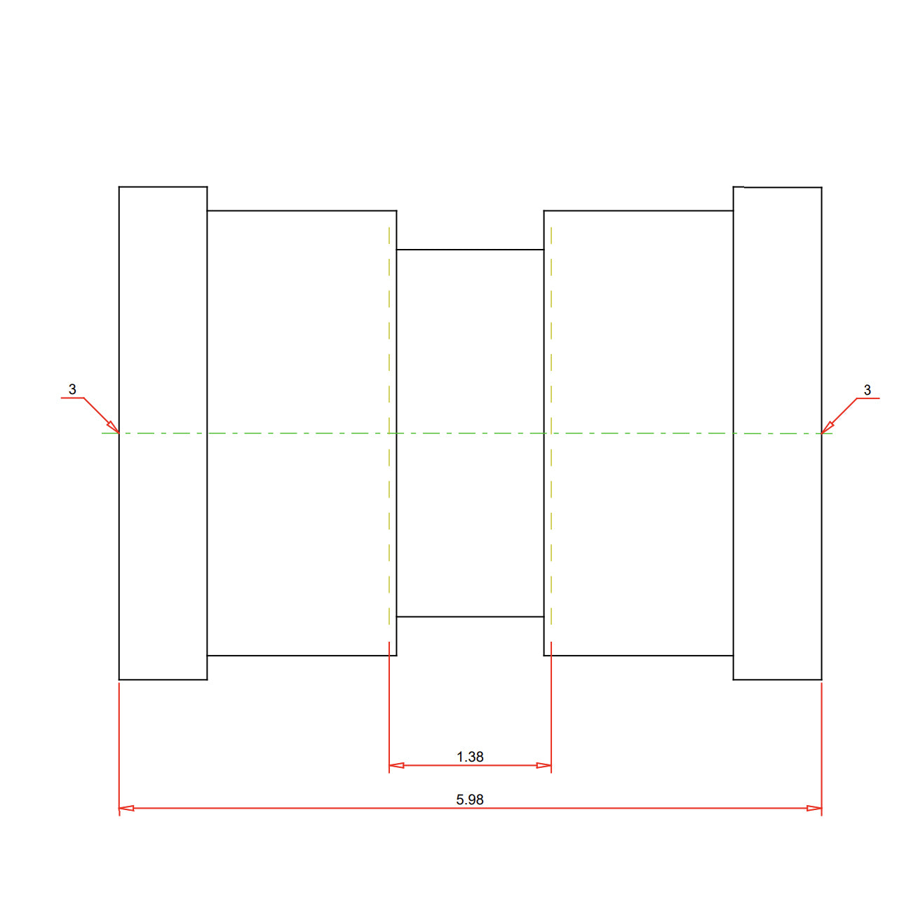 28775 - 3" MegaPressG Coupling with Stop