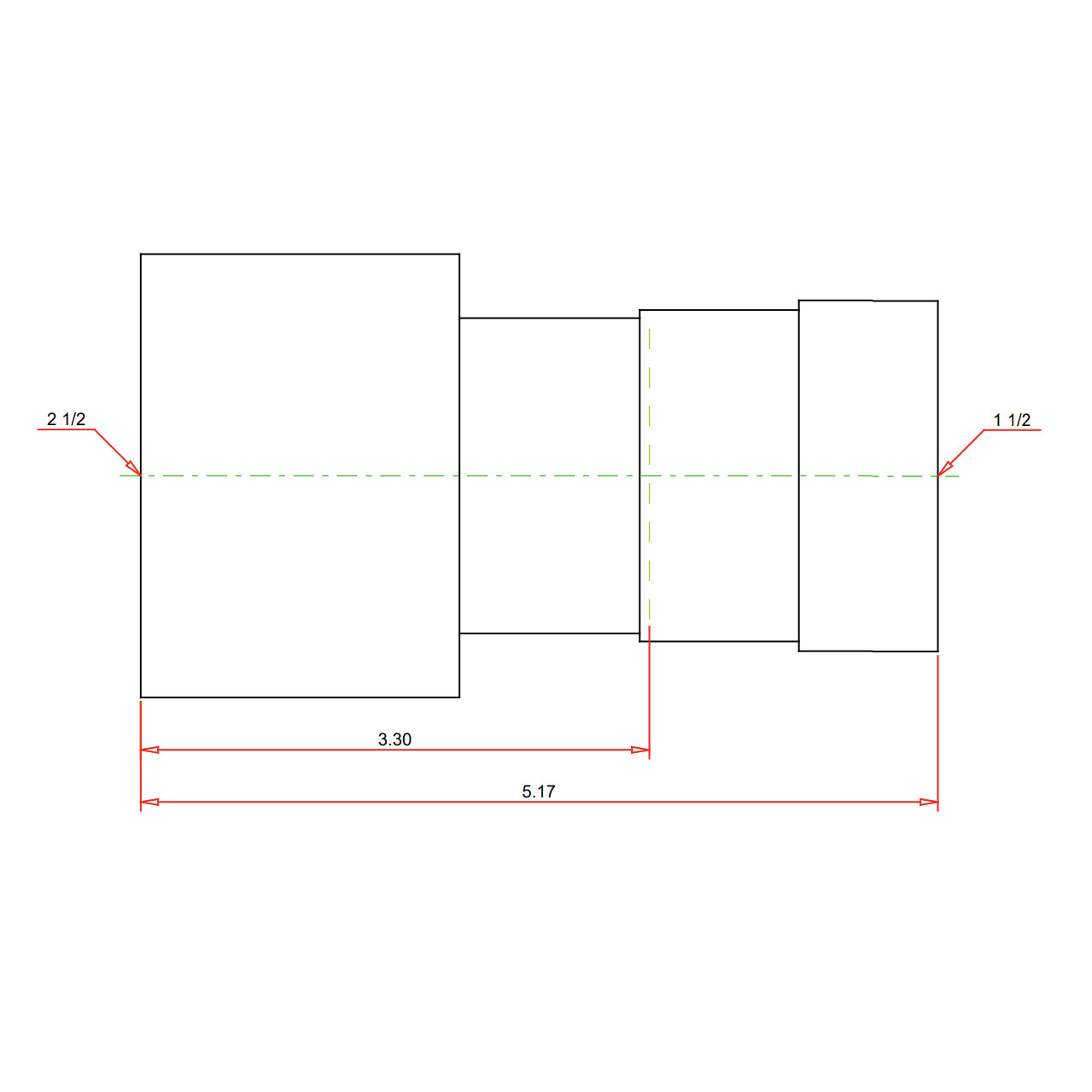 28810 - MegaPressG Reducer Coupling - 2-1/2" x 1-1/2"
