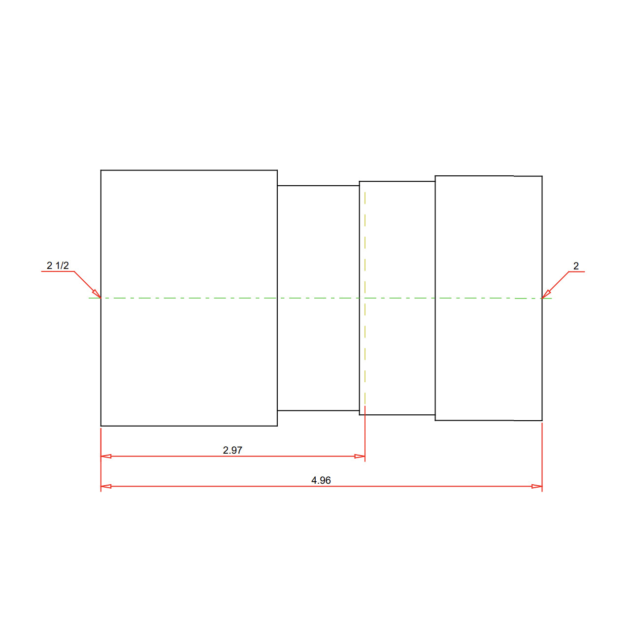 28815 - MegaPressG Reducer Coupling - 2-1/2" x 2"