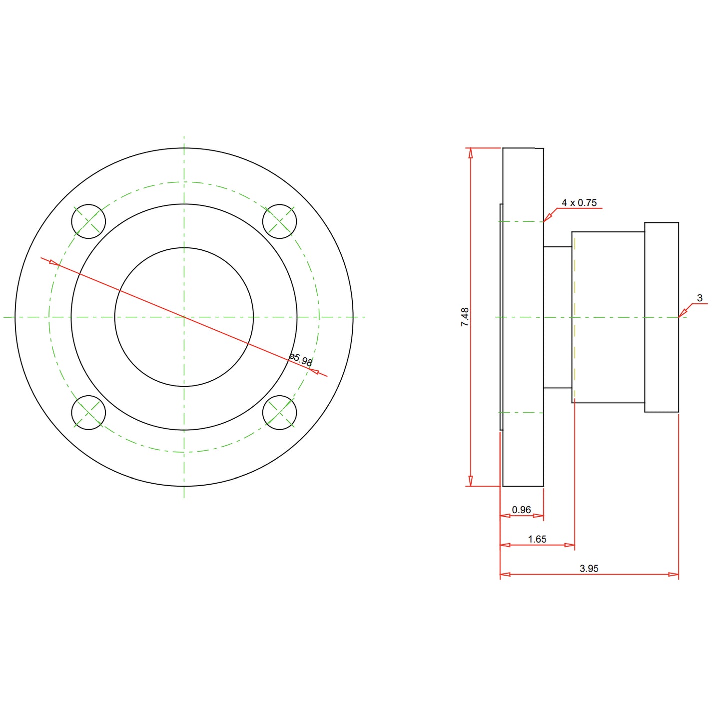 28880 - 3" MegaPressG Adapter Flange
