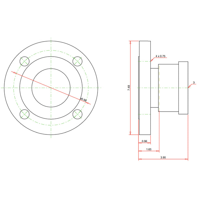 28880 - 3" MegaPressG Adapter Flange