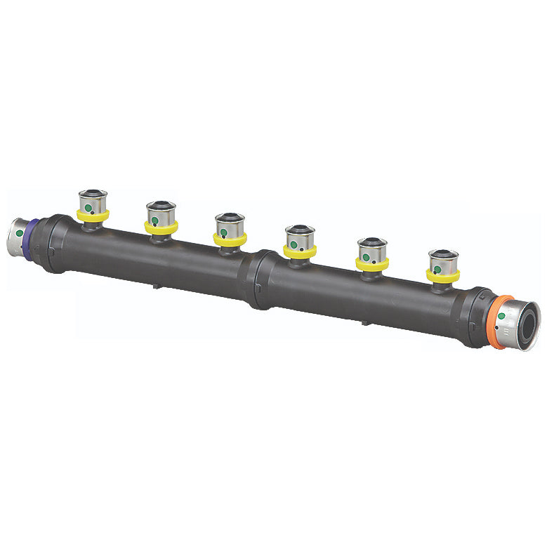 49256 - Pureflow 6 Outlets  1 in. x 1 in. x 1/2 in. Polymer Press Manifold