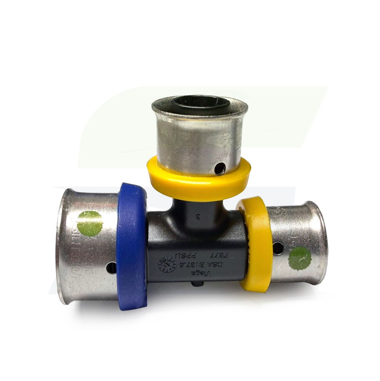 49433 - V5618 Polymer PEX Tee, 3/4" x 1/2" x 1/2"