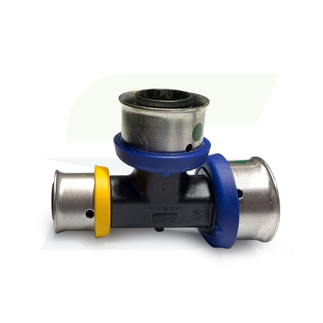 49434 - V5618 Polymer PEX Tee, 3/4" x 1/2" x 3/4"