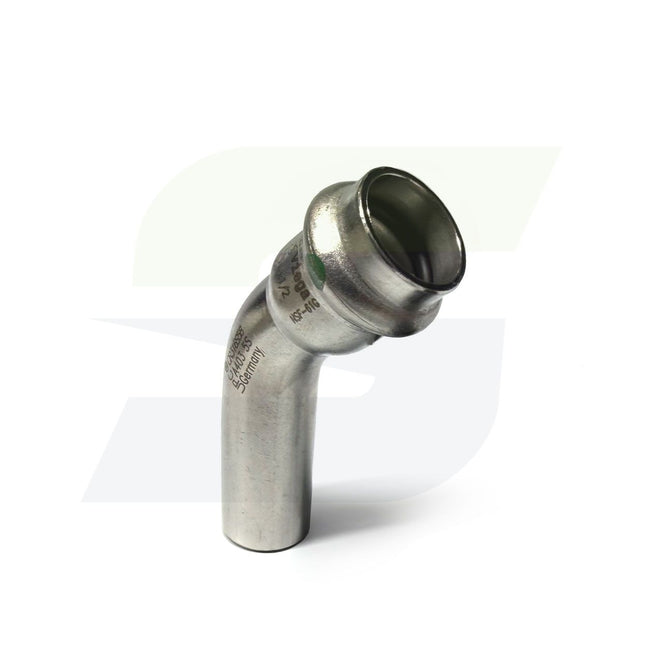 80535 - 1/2" Press x CTS ProPress Stainless Steel 45 Degree Street Elbow w/ EPDM Seal