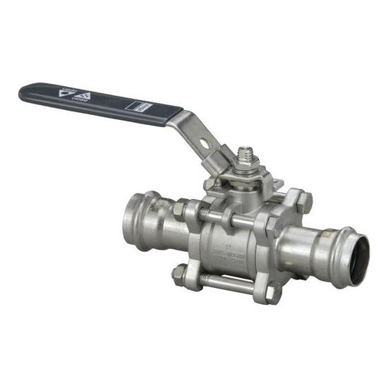 85132 - 1/2" ProPress 316 Stainless Steel 3-Piece Ball Valve