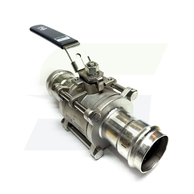 85138 - 2" ProPress 316 Stainless Steel 3-Piece Ball Valve