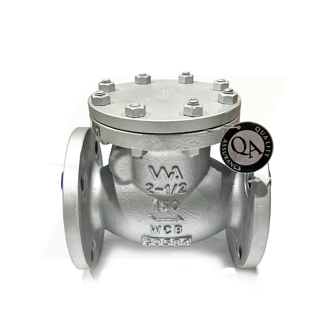 2-1/2" Cast Carbon Steel Flanged Swing Check Valve - 150# - Raised Face
