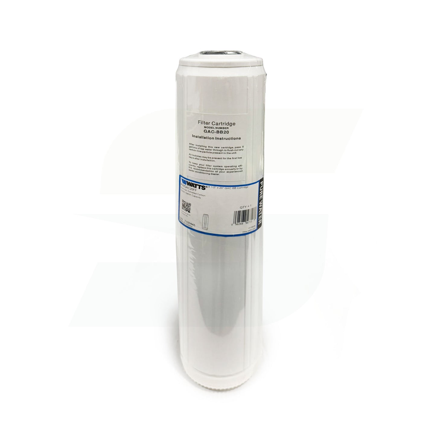 7100445 - 20" x 4-1/2" Full Flow Granular Activated Carbon (GAC) Cartridge