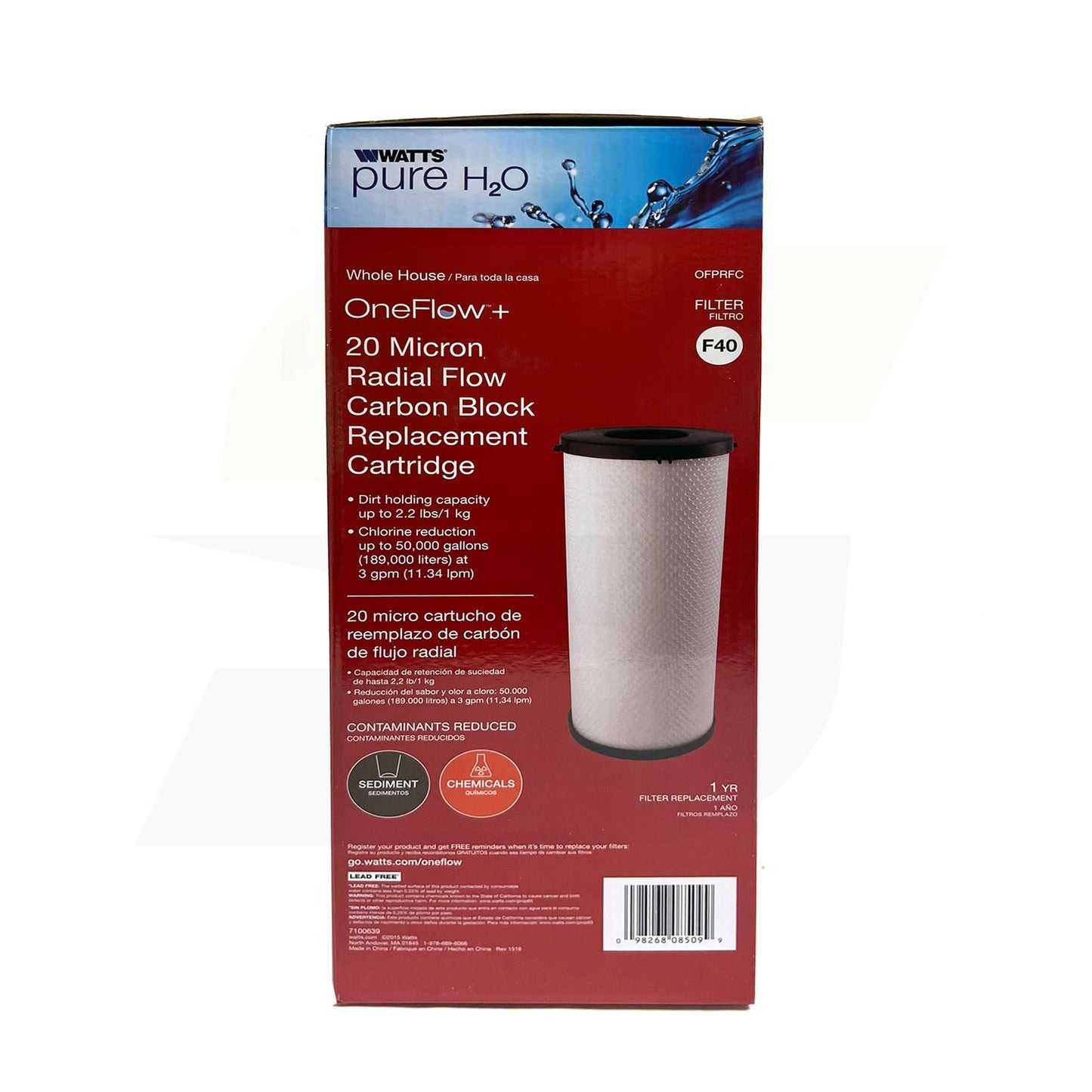 7100639 - 20 Micron Radial Flow Carbon Block Cartridge for OneFlow Plus System, OFPSYS