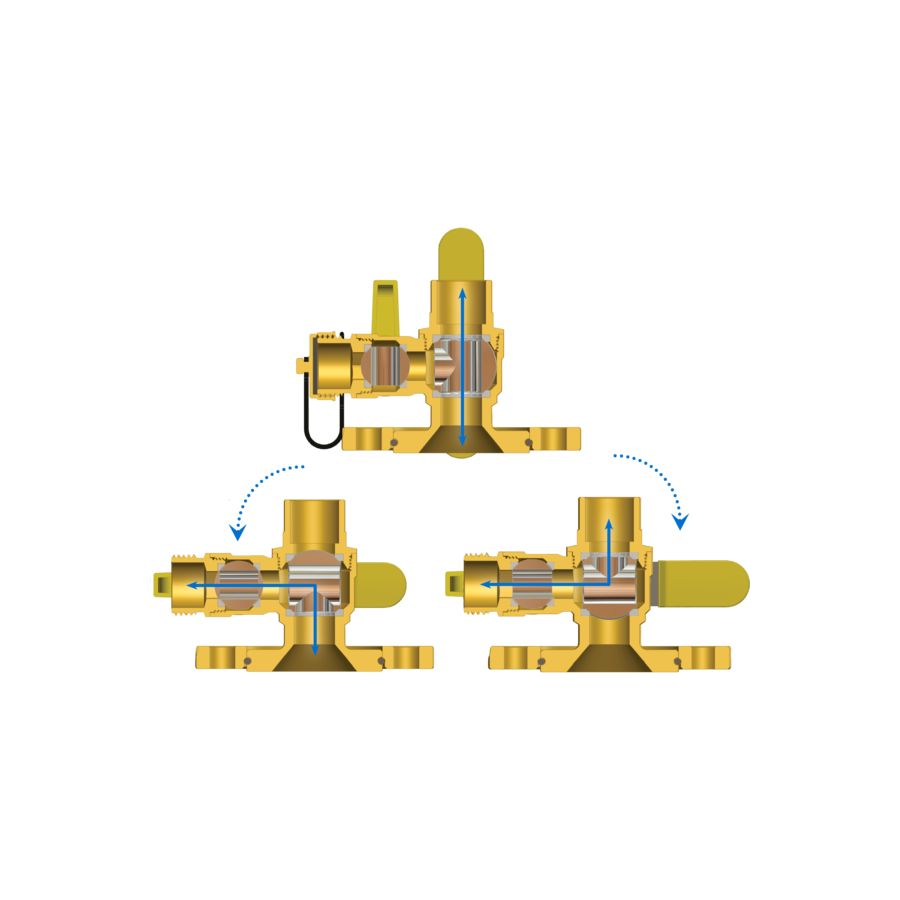 H-81415 - 1-1/4" Press x Flange Isolator w/ Drain & Rotating Flange