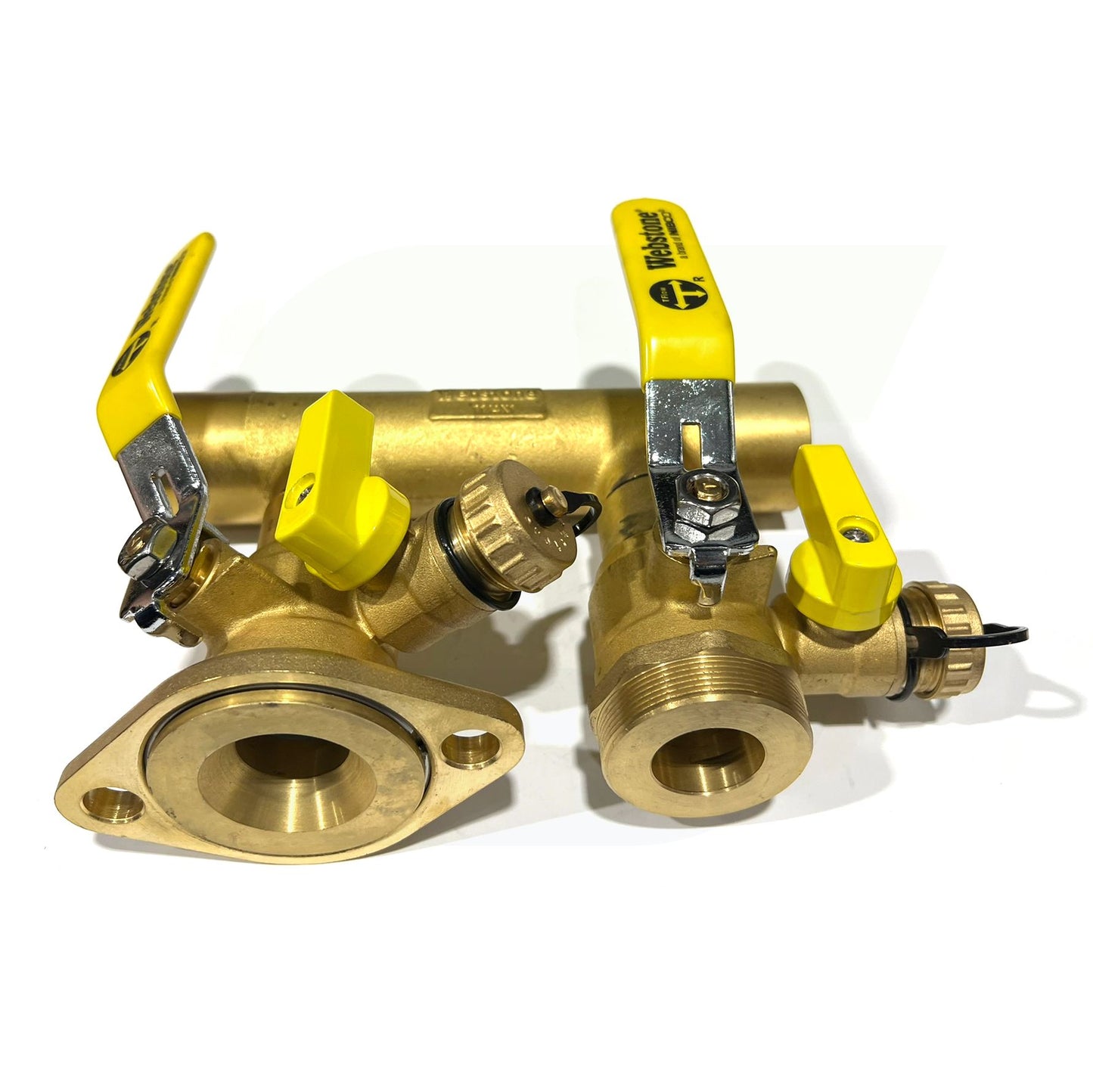 H-58754-0 - 1-1/4" SWT Run x 1" Valves Forged Brass Hydronic Manifold