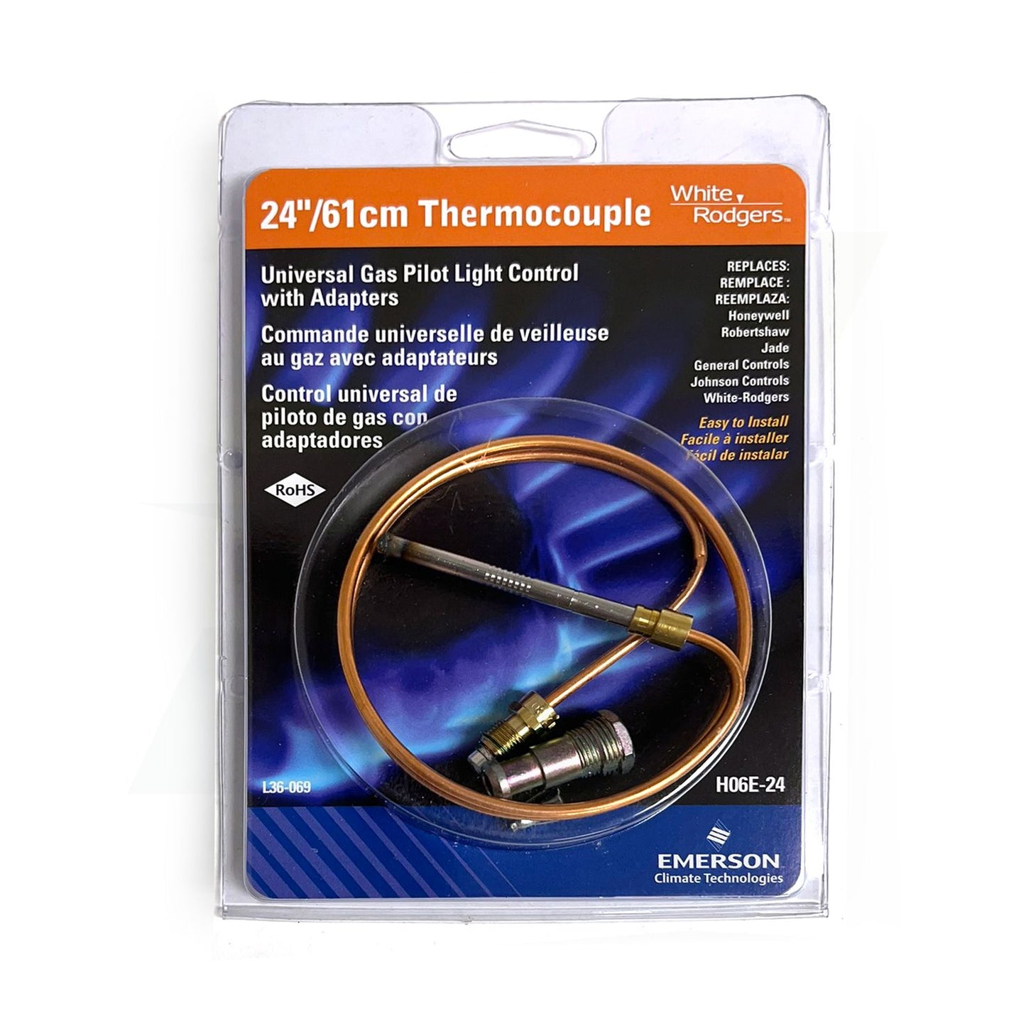 H06E-24 - Universal Replacement Thermocouple - 24"