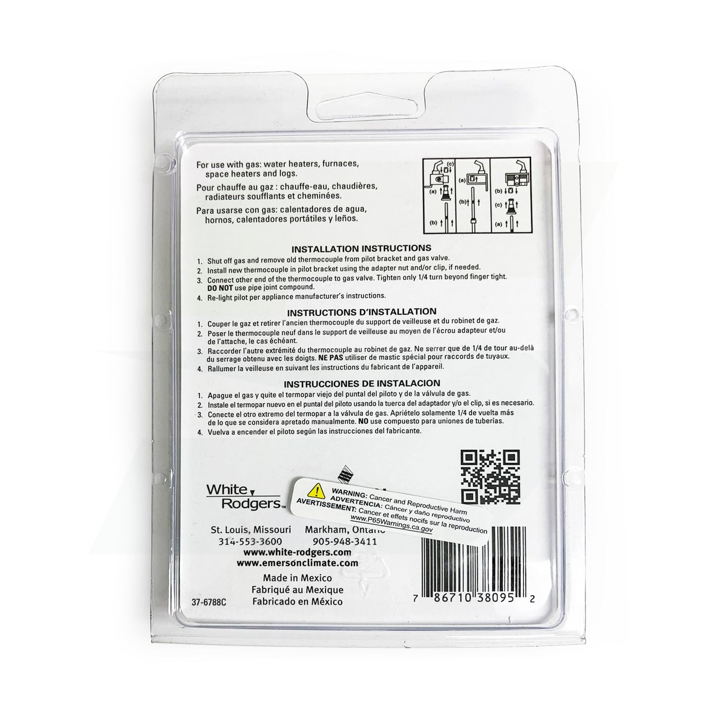 H06E-24 - Universal Replacement Thermocouple - 24"