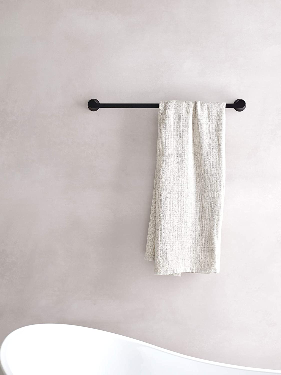 Moen YB0224BL - Doux 24" Single Towel Bar in Matte Black