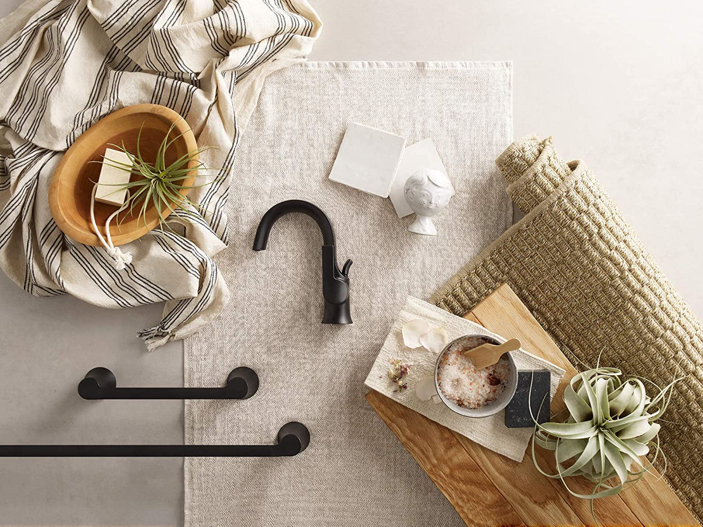 Moen YB0224BL - Doux 24" Single Towel Bar in Matte Black