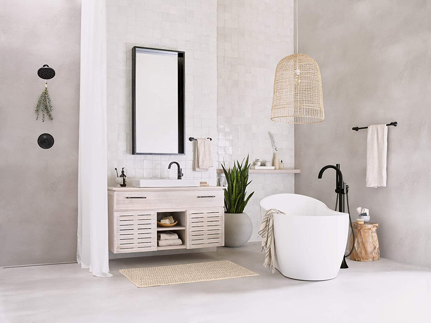 Moen YB0286BL - Doux 9" Bathroom Towel Hand Towel Bar in Matte Black