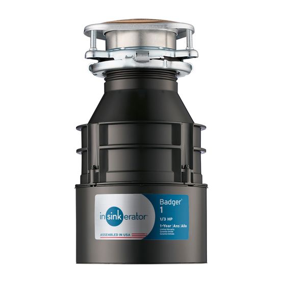 InSinkErator BGR-1 - Badger 1 Garbage Disposal, 1/3 HP