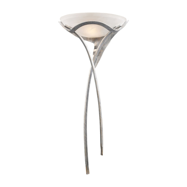ELK Lighting 002-TS - Aurora 16" Wide 1-Light Sconce in Tarnished Silver with White Faux-Alabaster G