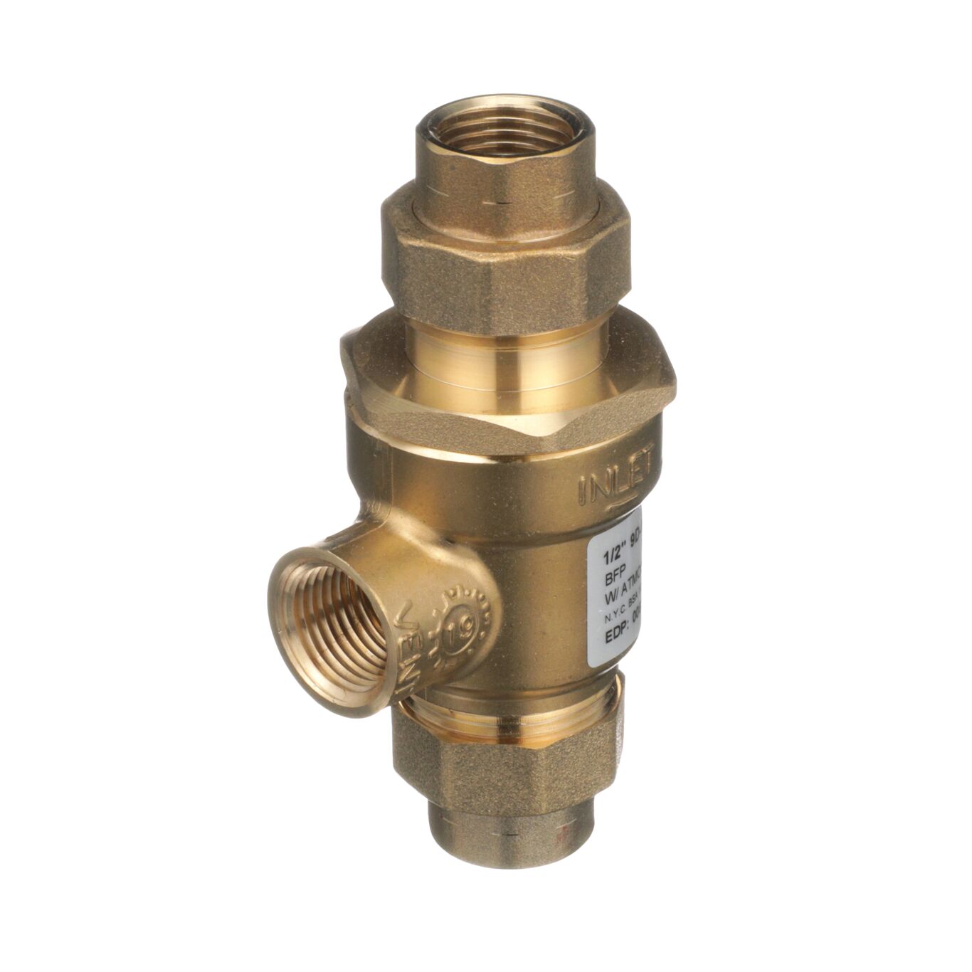 Watts 0061935 - 1/2 In Bronze Dual Check Valve Backflow Preventer with ...