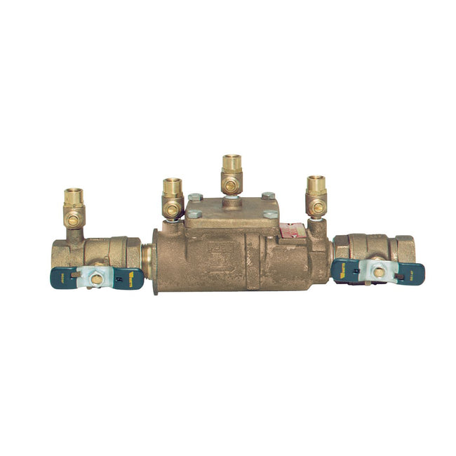Watts 0062131 - 1/2 In Bronze Double Check Valve Assembly Backflow Preventer, Quarter Turn Shutoff,
