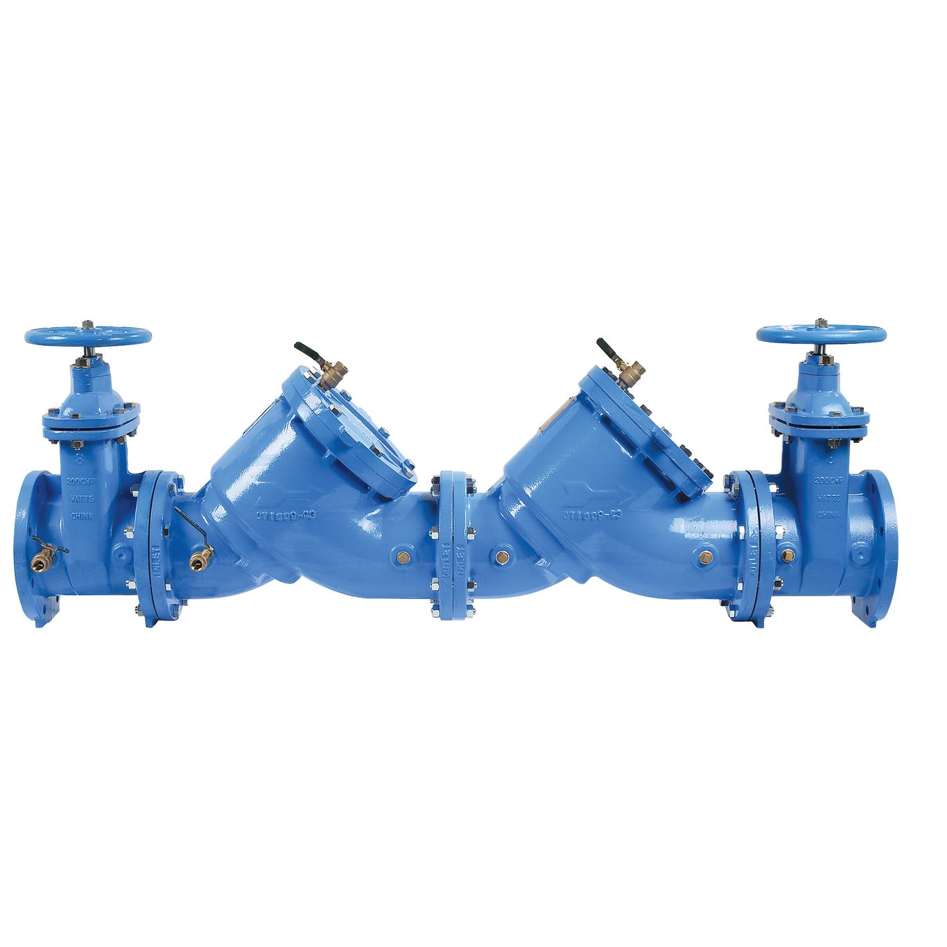Watts 0122752 - 4 In Cast Iron Double Check Valve Backflow Preventer Assembly, NRS Shutoffs