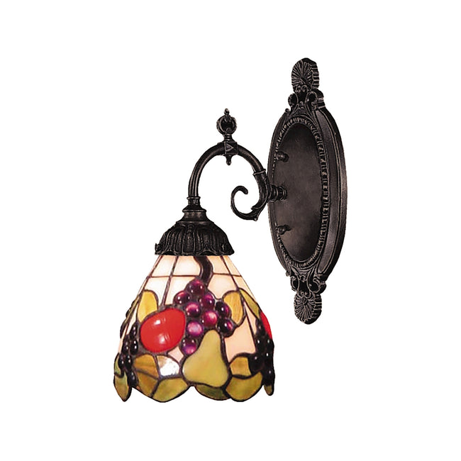 ELK Lighting 071-TB-19 - Mix-N-Match 5" Wide 1-Light Wall Lamp in Tiffany Bronze with Tiffany Style Glass