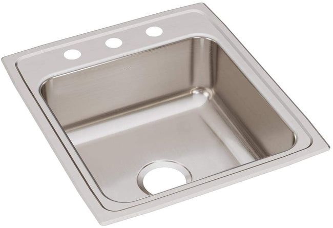 Elkay LR20223 - Lustertone Classic Single Bowl Drop-in Stainless Steel Sink