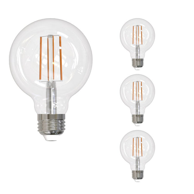 776747 - Filaments Dimmable G25 Clear Medium Base LED Light Bulb - 13 Watt - 2700K - 4 Pack